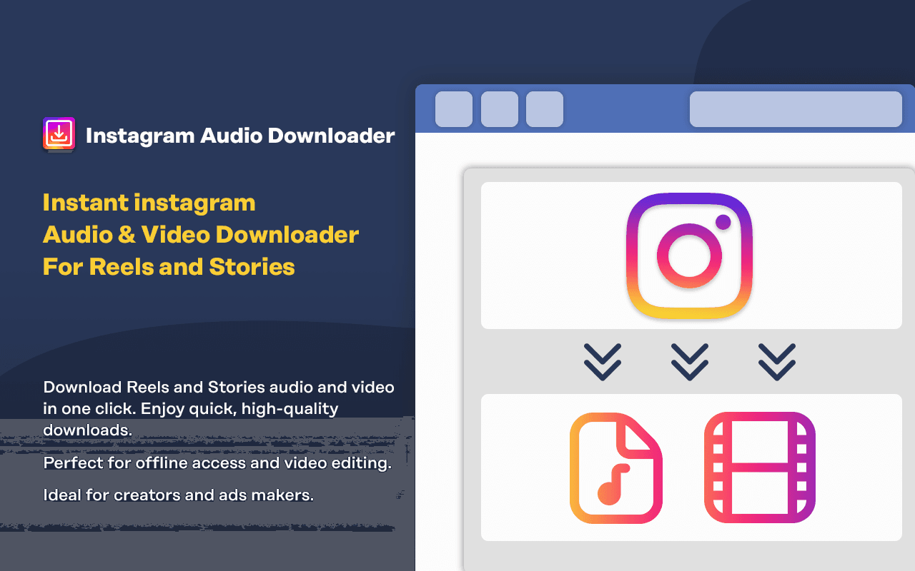Instagram Audio Downloader Interface